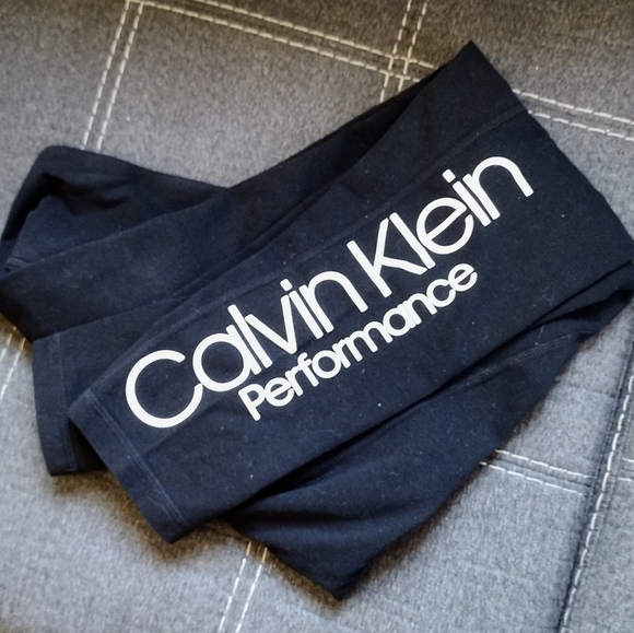 🏃 Calvin Klein Performance Black Athletic Active Stretch Leggings Medium NWOT - Picture 5 of 6